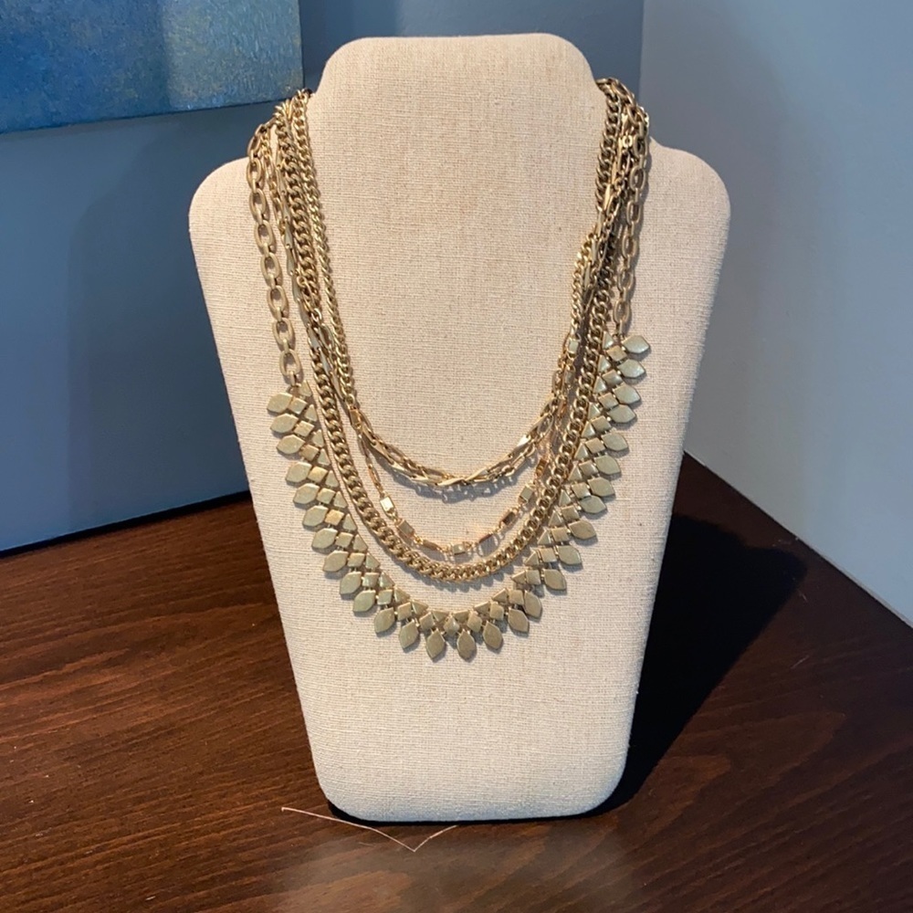 Stella & Dot Gold Sutton +Two Somerveil necklaces